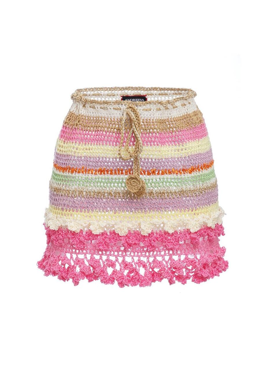 Andreeva Malva Handmade Crochet Mini Skirt - XS